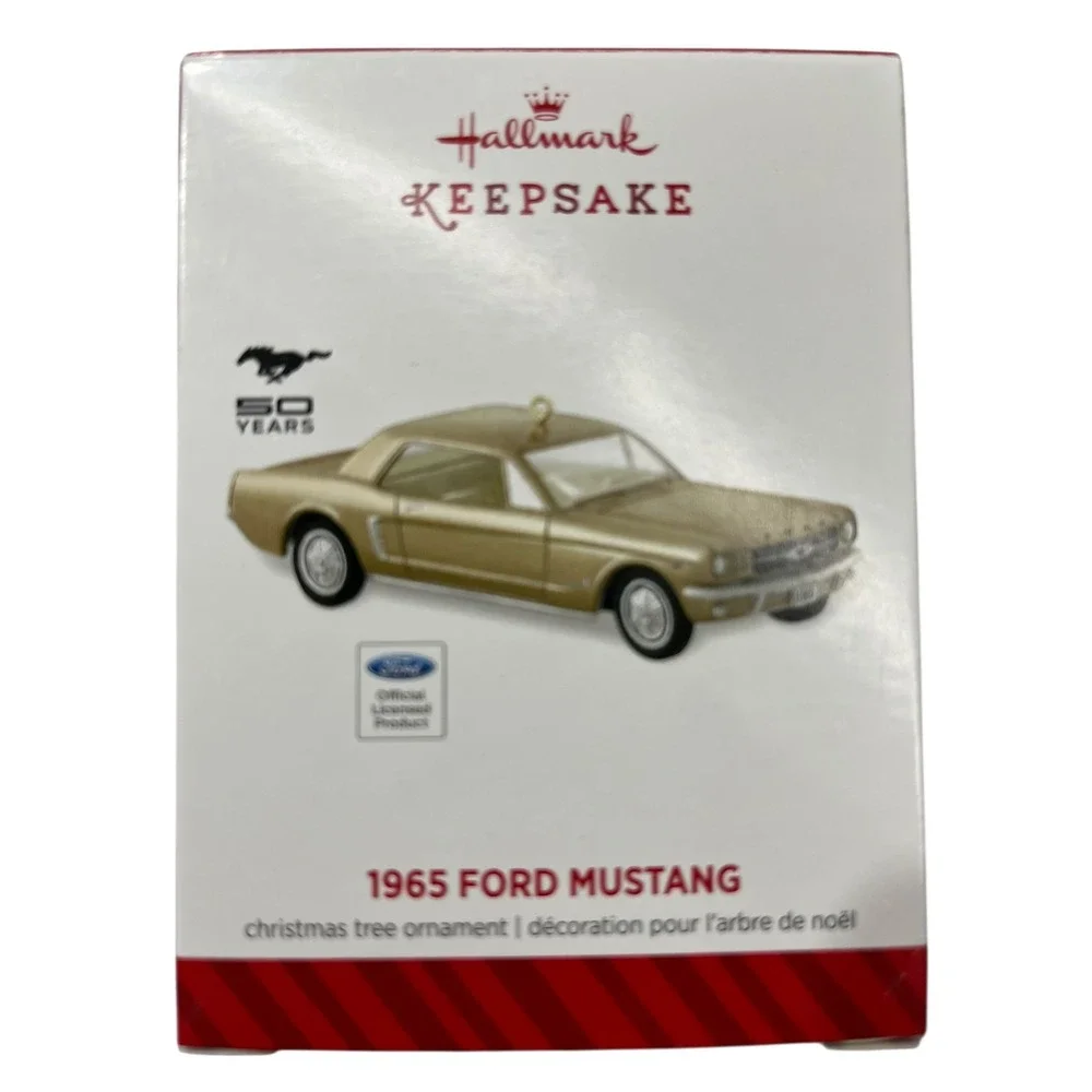 Hallmark Keepsake 1965 Ford‎ Mustang Christmas Ornament 50 Years Gold Diecast
